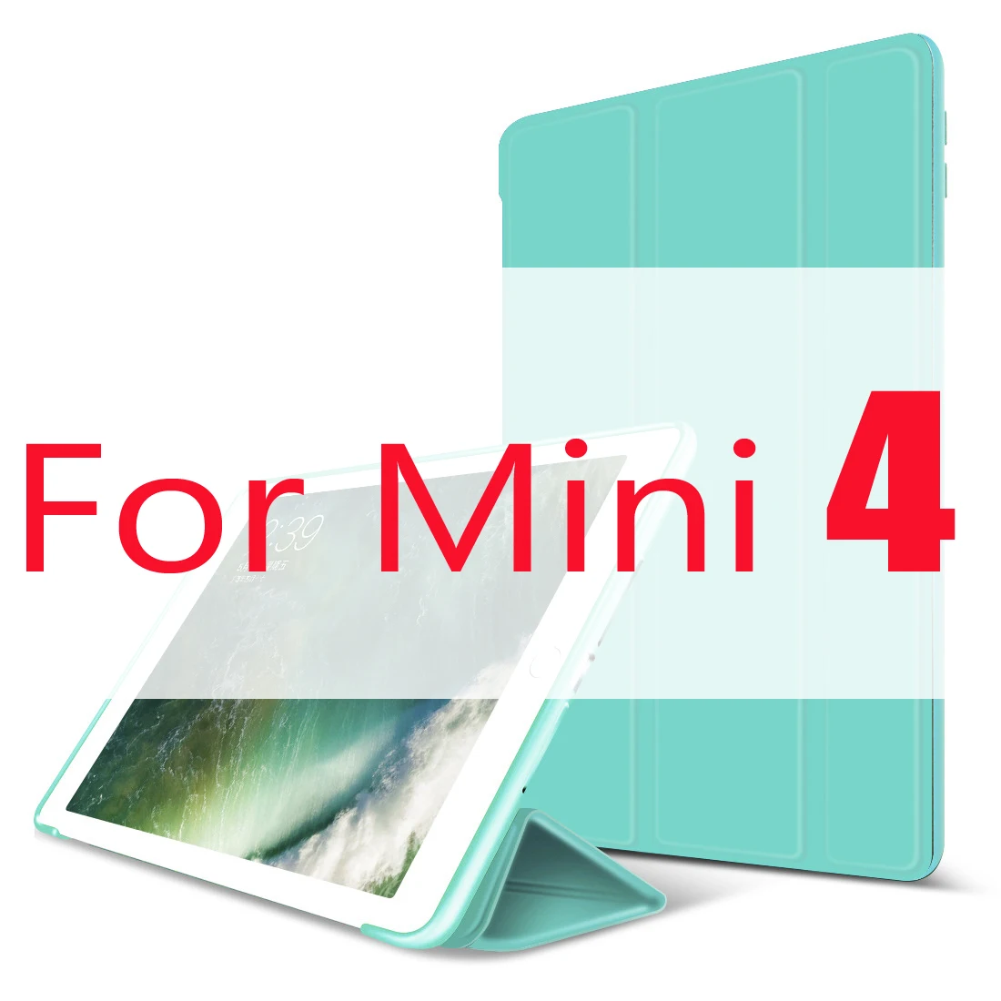 Mint For Mini 4 Чехол для iPad Mini 4 3 2 1 чехол из искусственной кожи Силиконовый мягкий чехол для iPad Mini 2 5 чехол Funda - Цвет: Mint For Mini 4