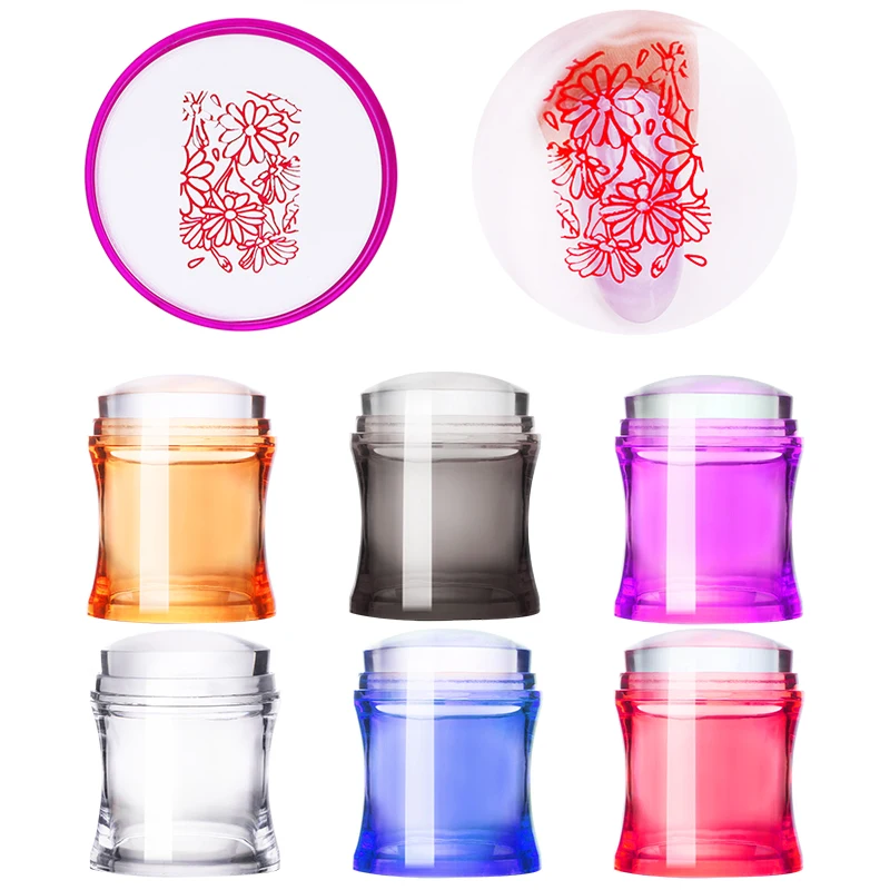 Набор стемперов для дизайна ногтей прозрачный стемпер цветная ручка желе