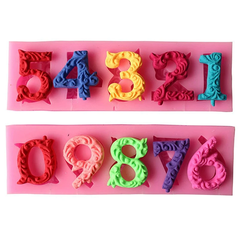 

3d Digital Mold Silicone Chocolate Cookie Muffin Baking Tool Mousse Dessert Cake Decorating cupcake mould Kitchen Accessories