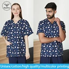 Фармацевтическая Чистящая форма, Рабочая Униформа для стоматолога, клиника, медсестры, стоматолога, медицинский хирургический халат с принтом, чистый хлопок, дышащий