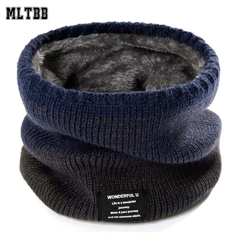 Зимний шарф MLTBB для женщин теплый мужской вязаный кольцо толстые кашемировые