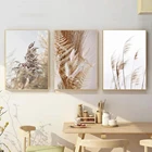 Настенный постер в стиле бохо с принтом травы, природная Скандинавская живопись на холсте, марокканская архитектура, пляжные художественные картины, декор для гостиной