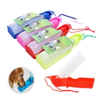 250ml500ml pet dog water bottle plastic portable water bottle pets outdoor travel drinking water feeder bowl foldable