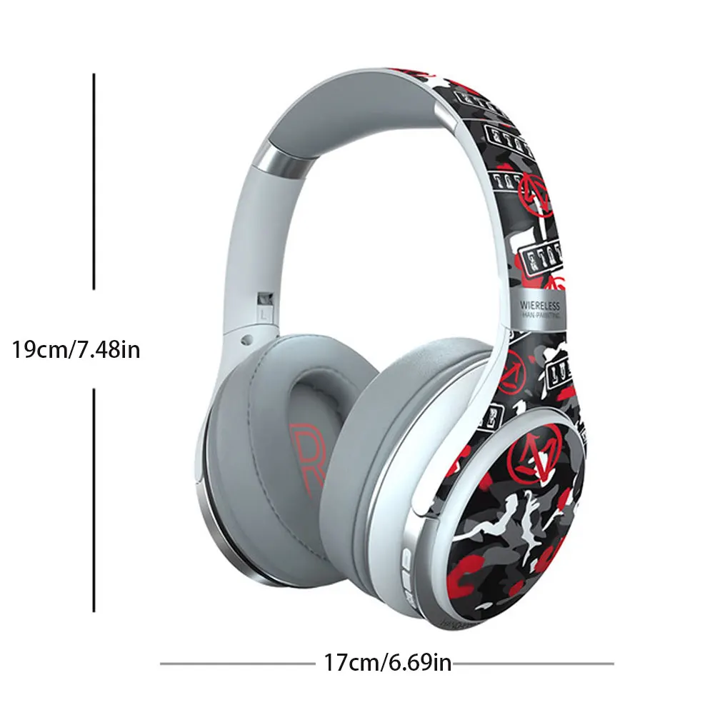 

New Portable Wireless Bluetooth 5.0 Headphones Foldable Deep Bass HiFi Earphones with Mics Wire TF Card For Iphone Huawei Xiaomi
