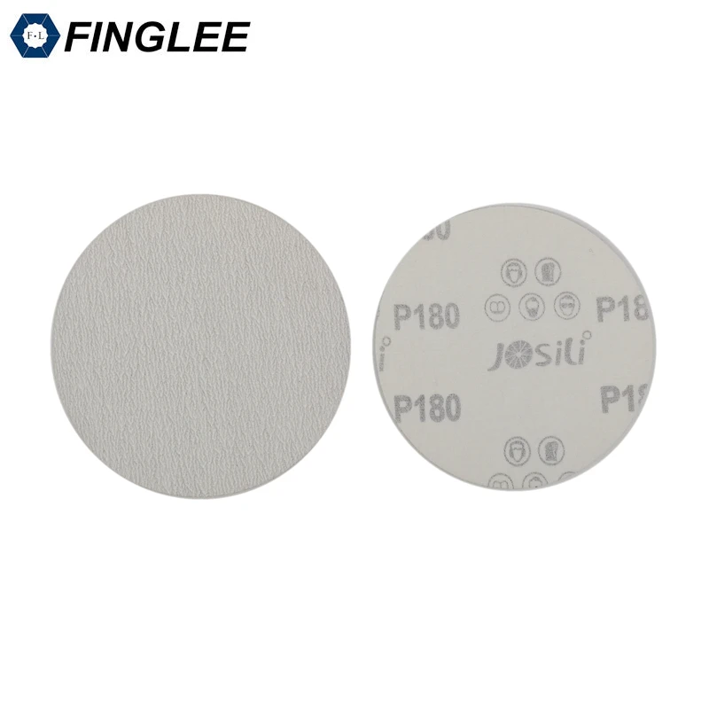 FINGLEE 10 шт. 5 дюймов 125 мм белая оксид алюминия шлифовальная бумага с петлей сухие