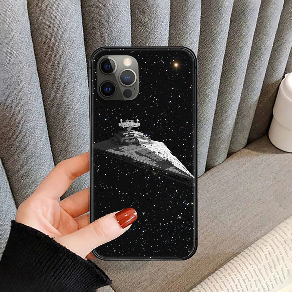 

Starship space ship Phone Case cover For iphone 5 5S 6 6S PLUS 7 8 11 12 mini X XR XS PRO SE 2020 MAX black back trend coque 3D