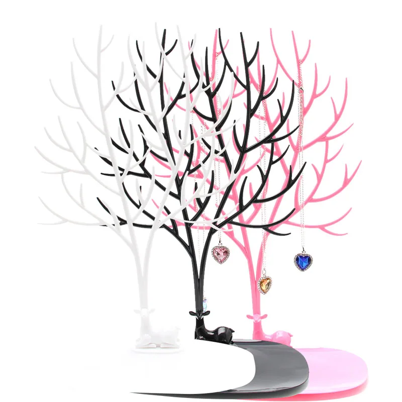 

Jewelry Necklace Ring Earring Tree Deer Stand Display Organizer Holder Show Rack X7JB
