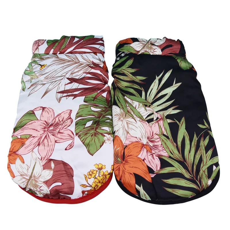 Одежда для собак осенне-зимнее пальто с принтом плотная одежда цвет белый черный