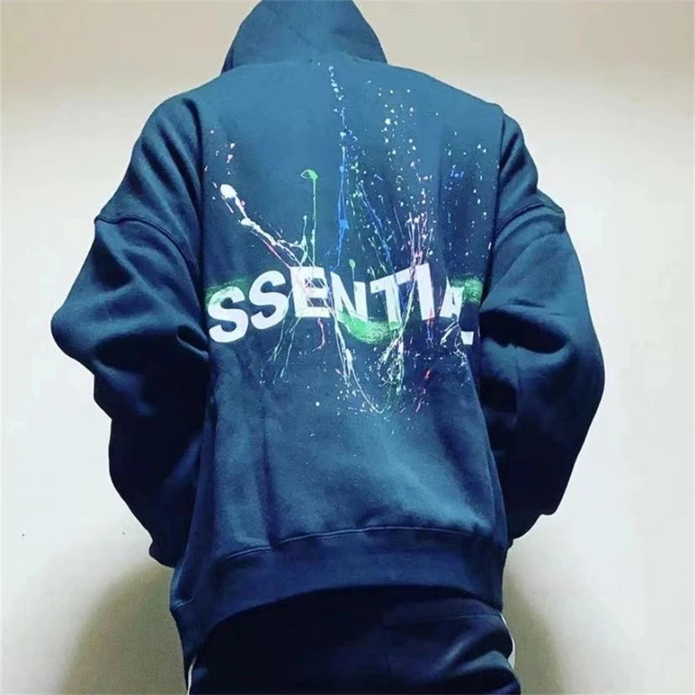 Хлопковый Мужской пуловер ESSENTIALS1:1 свитшот с капюшоном для женщин Джастин Бибер