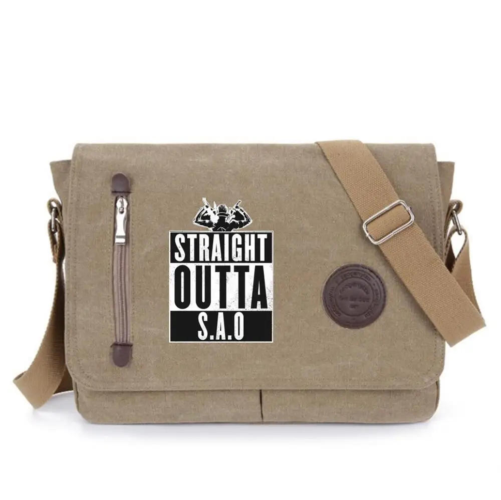 

anime Sword Art Online shoulder bag student bookbag Messenger Bags for Teens Boys Crossbodybag Women Travel Shoulder Bags