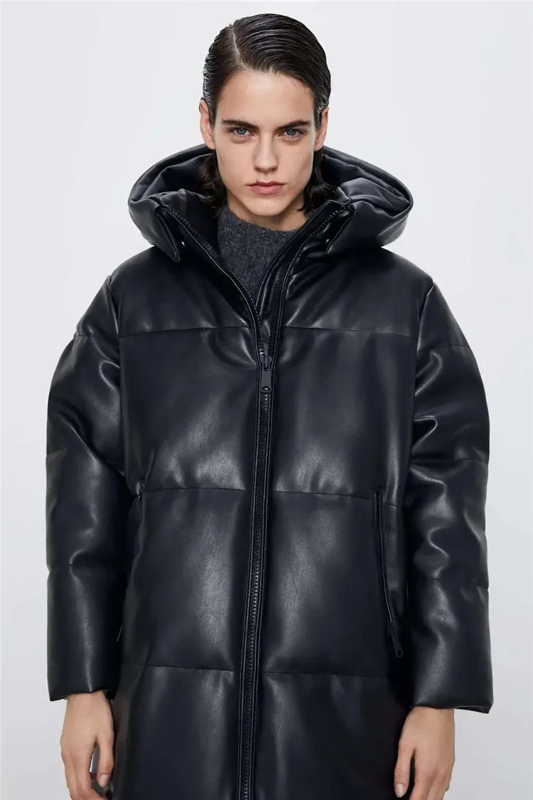 

Thick Winter Down Jacket Coat Women Parka Warmness Cotton Padded Jackets Overcoat Basic Coats Black Long Outwear Women's Clothes