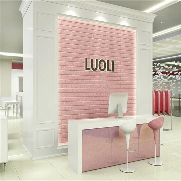 70*77 см самоклеющиеся водонепроницаемые ТВ фоновые обои-с рисунком кирпича 3D