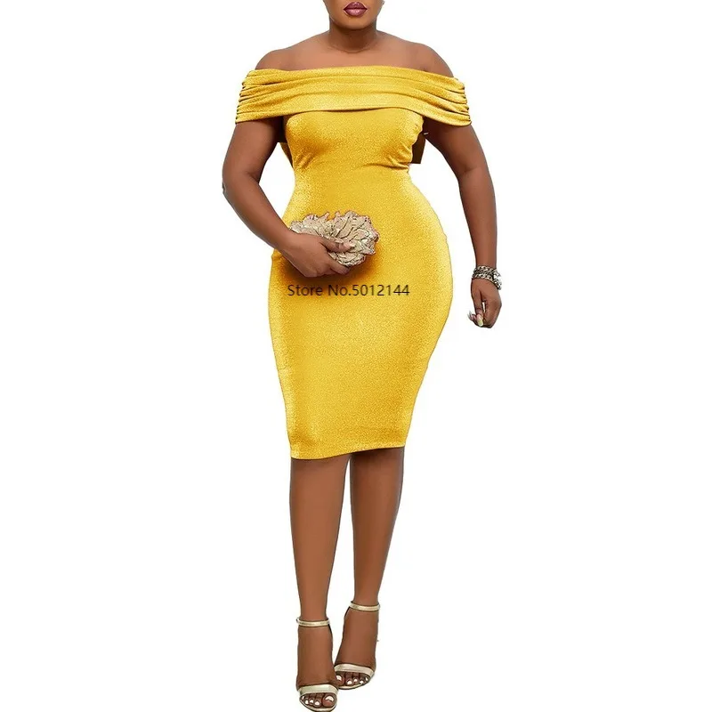 Женское платье карандаш с открытыми плечами розовое элегантное облегающее до