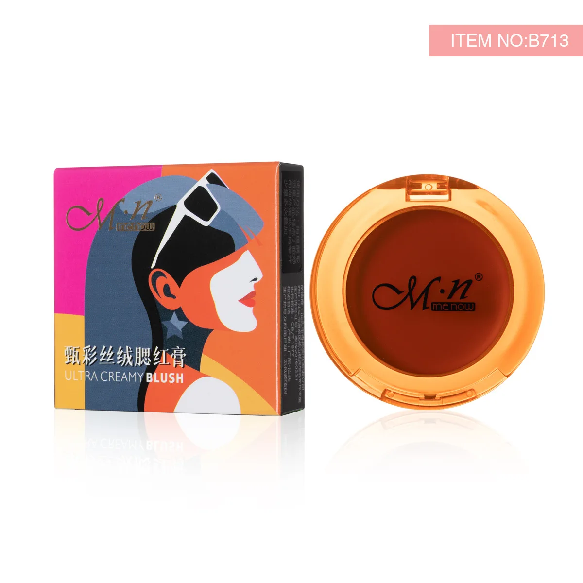 

MENOW Face Blusher Peach Cream Makeup Blush Palette Cheek Contour Blush Cosmetics Blusher Cream Korean Makeup Rouge Tint Blush