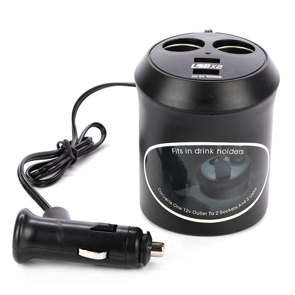 DC 12 V/24 V Dual USB Автомобильное зарядное устройство Зарядное устройство 2-полосная розетка для автомобильного прикуривателя Разветвитель Мощность адаптер для большинства мобильных телефонов, DVD, VCD, MP3 MP4