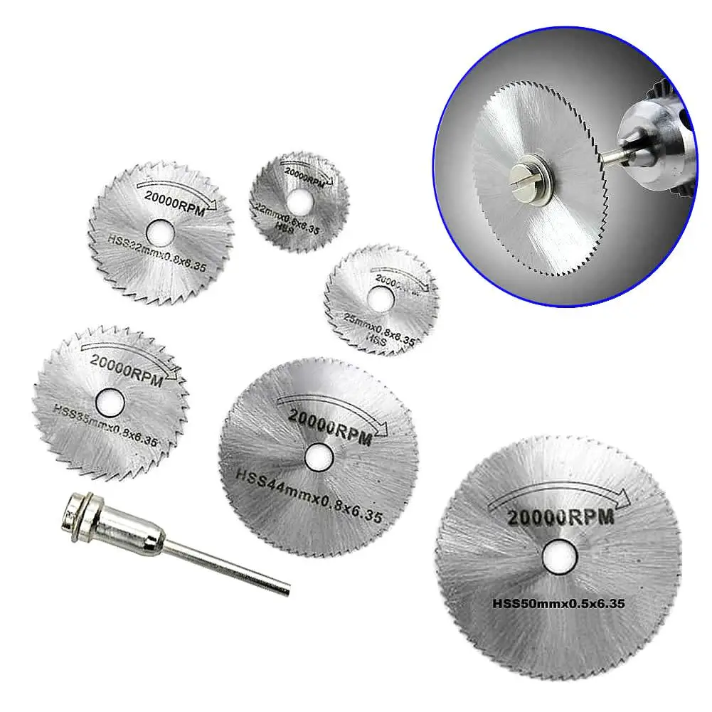 

7pcs Cutoff Circular Saw HSS Rotary Blade Cutting Rod Drill Power Tools
