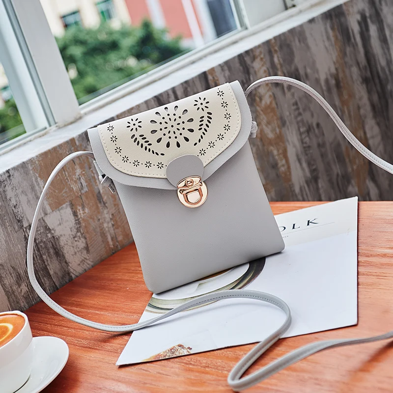NEWPOSS Drop Shipping Touch Screen Cell Phone Purse Bag Smartphone Wallet Tassel Leather Shoulder Strap Handbag Women |