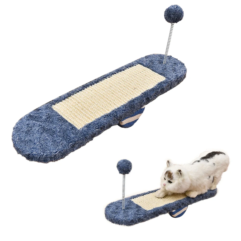 Spring Ball Cat Scratch Board Seesaw Protective Post Toy Sisal Hemp Pet Supplies Corner Durable Pad Multifunction Wear Resistant | Дом и сад