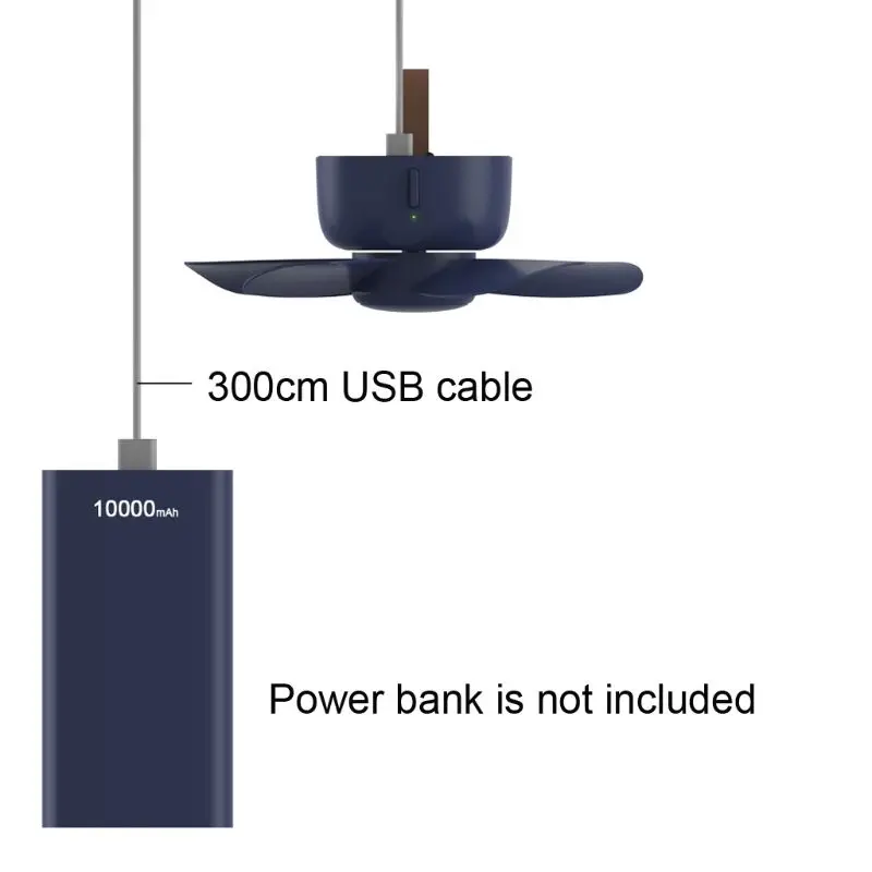 

5V Remote Control Timing USB Ceiling Fan Air Cooler 4 Speed Fan for Bed Camping