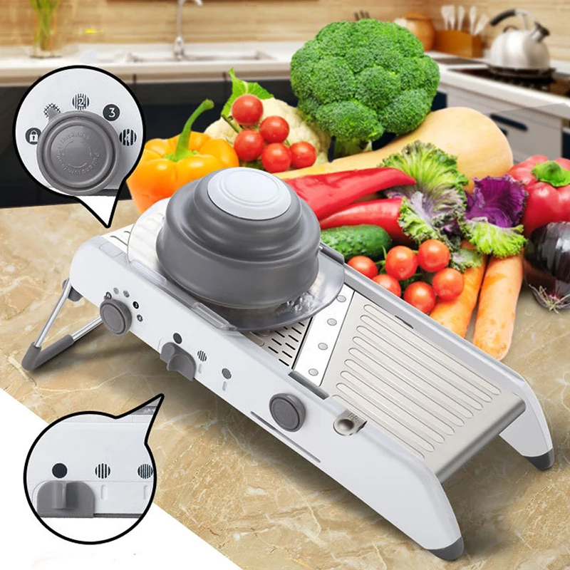 20 Types Adjustable Mandoline Slicer Stainless Steel Manual Cutter Vegetable Grater Fruit Waffle Kitchen Potato | Дом и сад