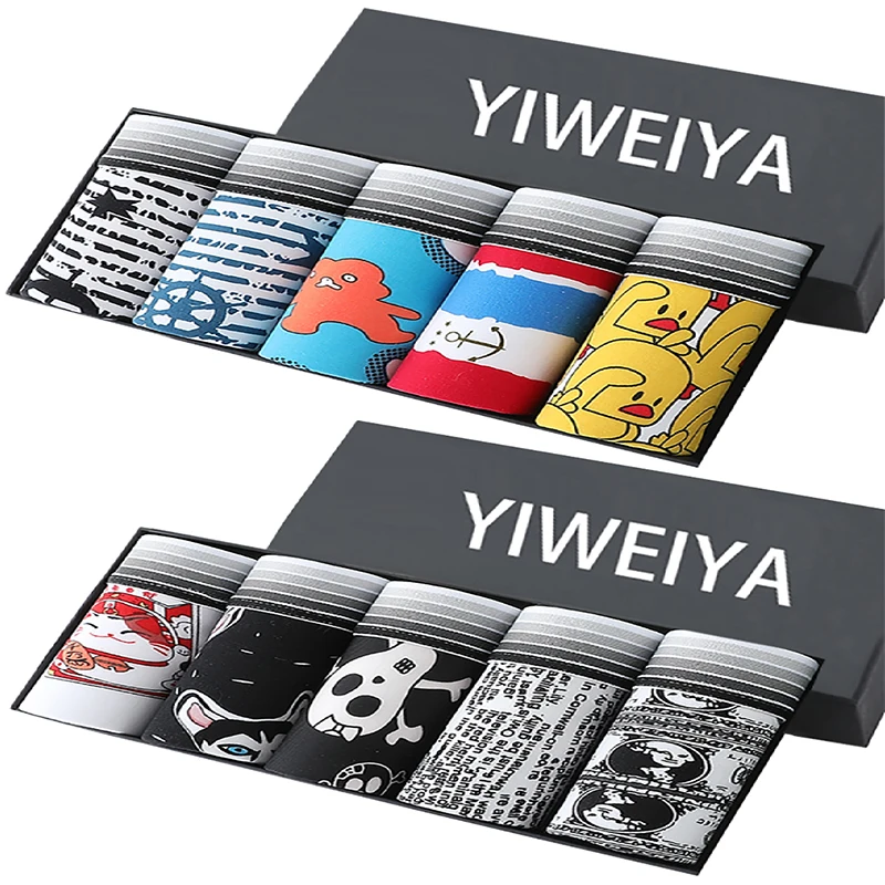 

Трусы-боксеры мужские с мультяшным рисунком, 10 шт.