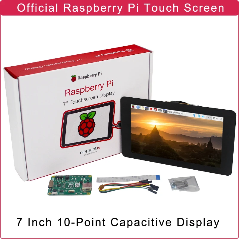 Official Raspberry Pi 4 Touch Screen 7 Inch TFT LCD Capacitive Shield Monitor Display for Raspberry Pi 4 Model B/3B+/3B/Zero