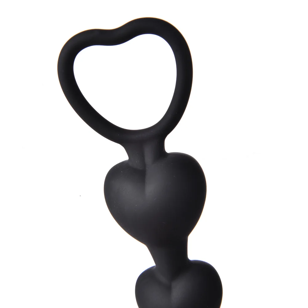 Силиконовые в форме сердца анальные бусины Анальная пробка хвост Buttplug