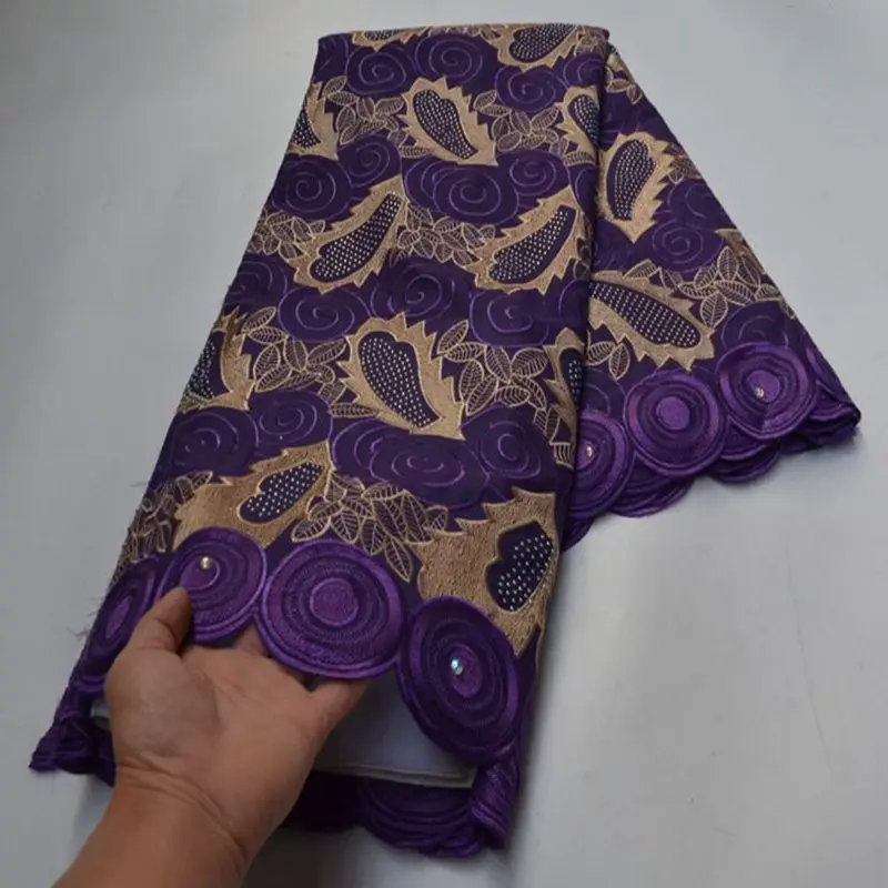 

AG7368 2021 High Quality Embroidery 100% Cotton African Style Fabric