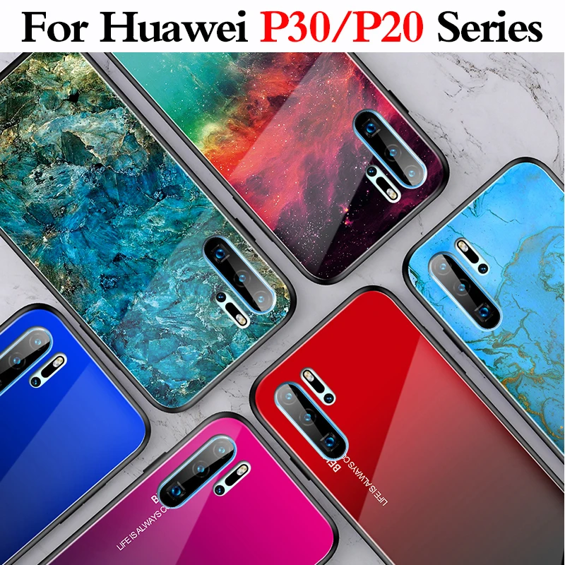 Оригинальный градиентный Радужный HD закаленное стекло для huawei P20 P30 Lite Life P 20 30 Pro