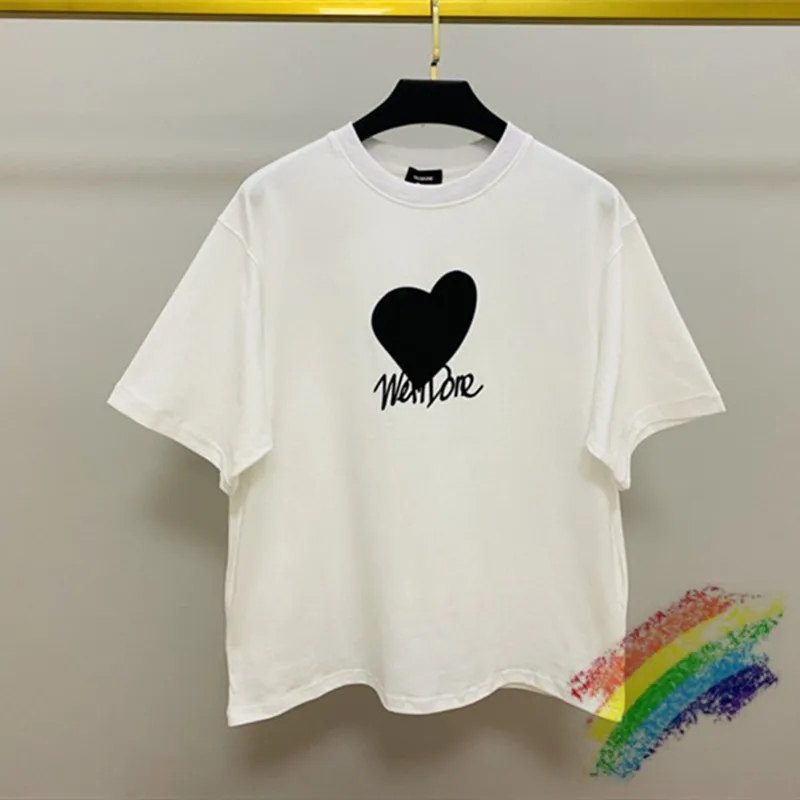 

Short sleeve We11done T shirt Men Women 1:1 Best Quality Black White T-shirt WELLDONE Love logo Tops Tee