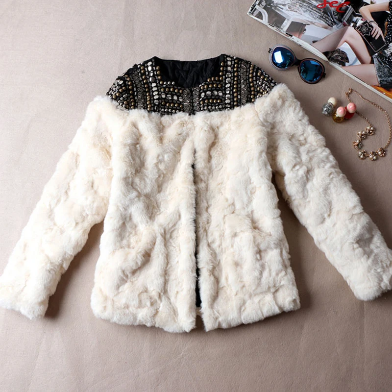 Новинка 2021 Женская куртка зимнее теплое пальто из искусственного меха ручной