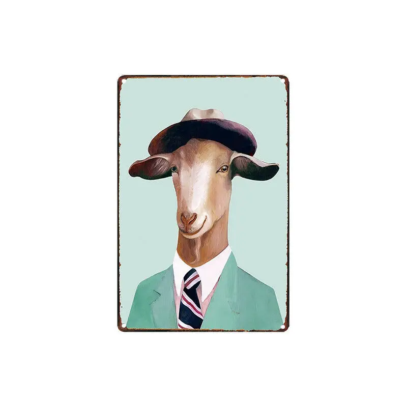 

Metal Tin Sign animal serie goat Bar Pub Home Vintage Retro Poster comic
