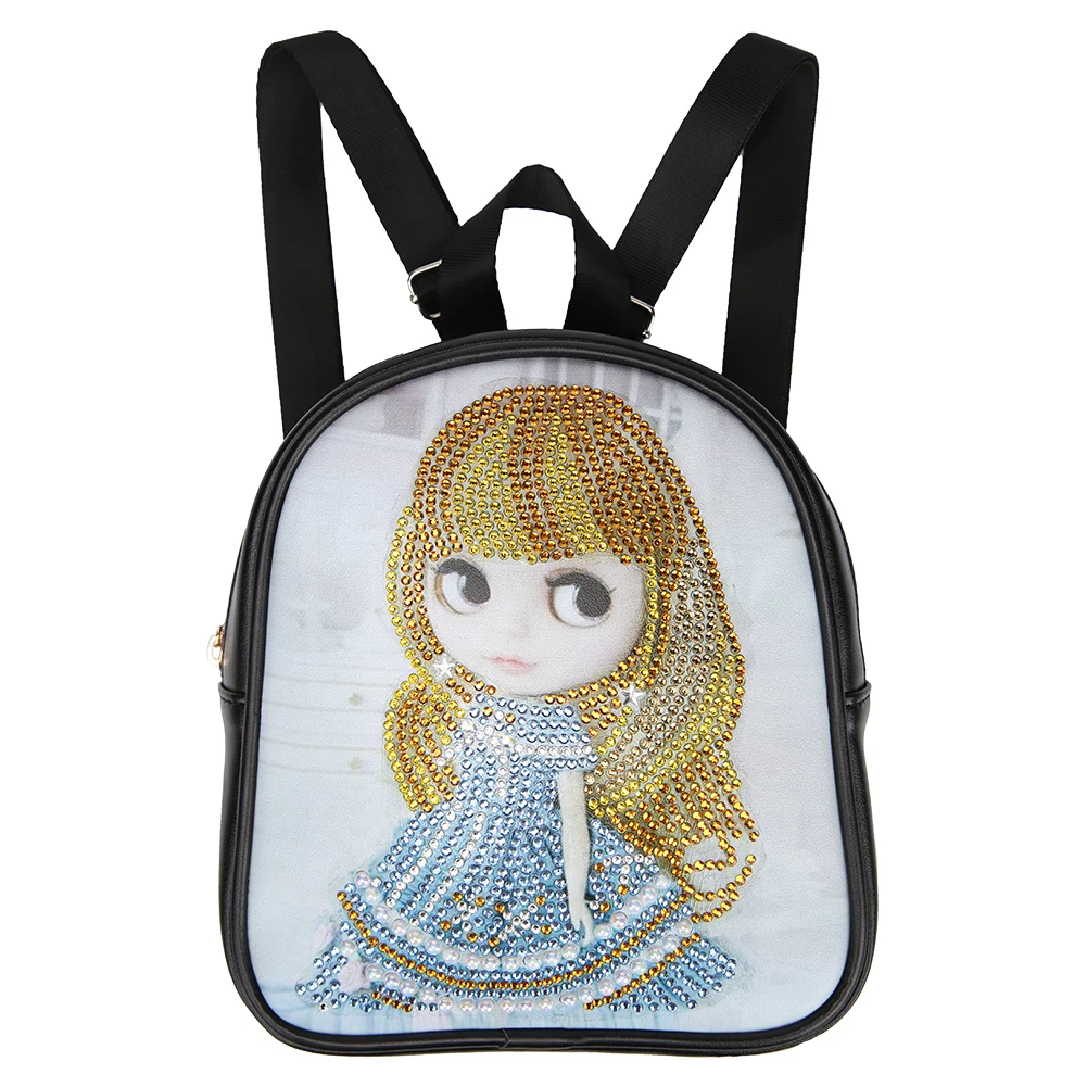 

20x18x6cm DIY Cartoon Doll Diamond Painting Students Backpack Children School Bags Diamond Embroidery Needlework Gifts Backpack