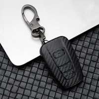 carbon fiber car key case cover for toyota camry chr corolla rav4 avalon land cruiser prado 150 prius 2018 2019 2020 accessories