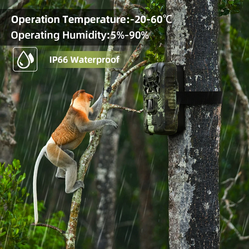 

12 MP Infrared Night Vision Hunting Camera Wild Surveillance IP66 Waterproof Wildlife Trail Hunting Scouting Photo Video Camera