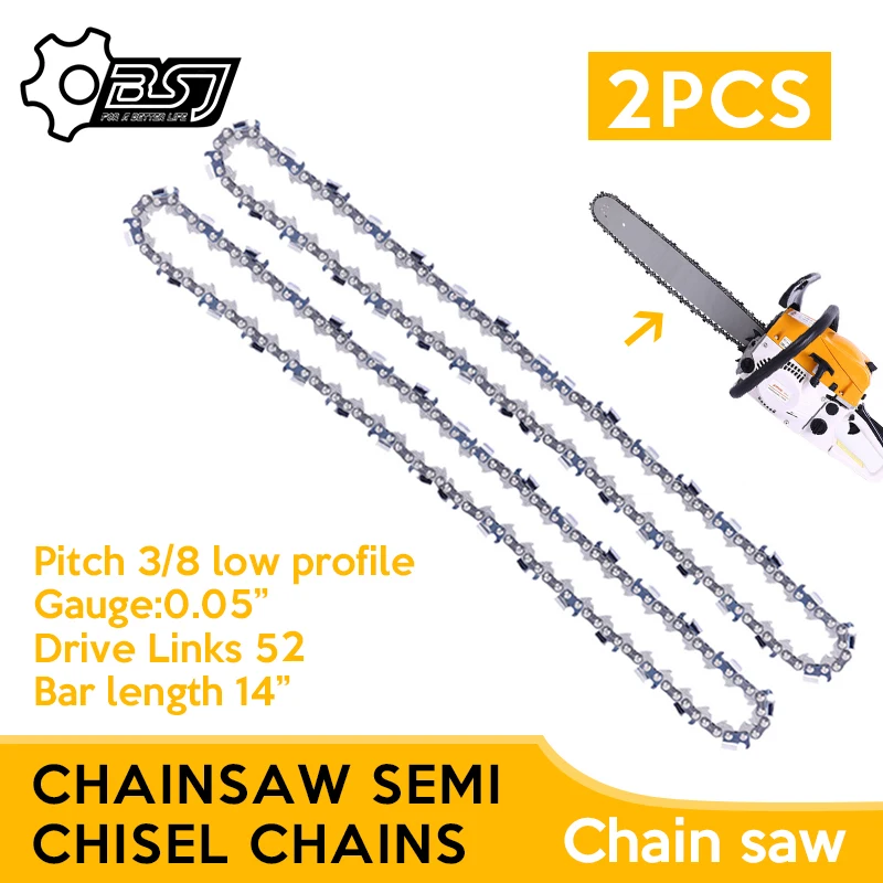 

2 шт./набор, 14 дюймов, бензопила, цепная пила, звено, шаг 52, звено, 3/8lp, 050 калибр, бензопила для садовых инструментов Husqvarna