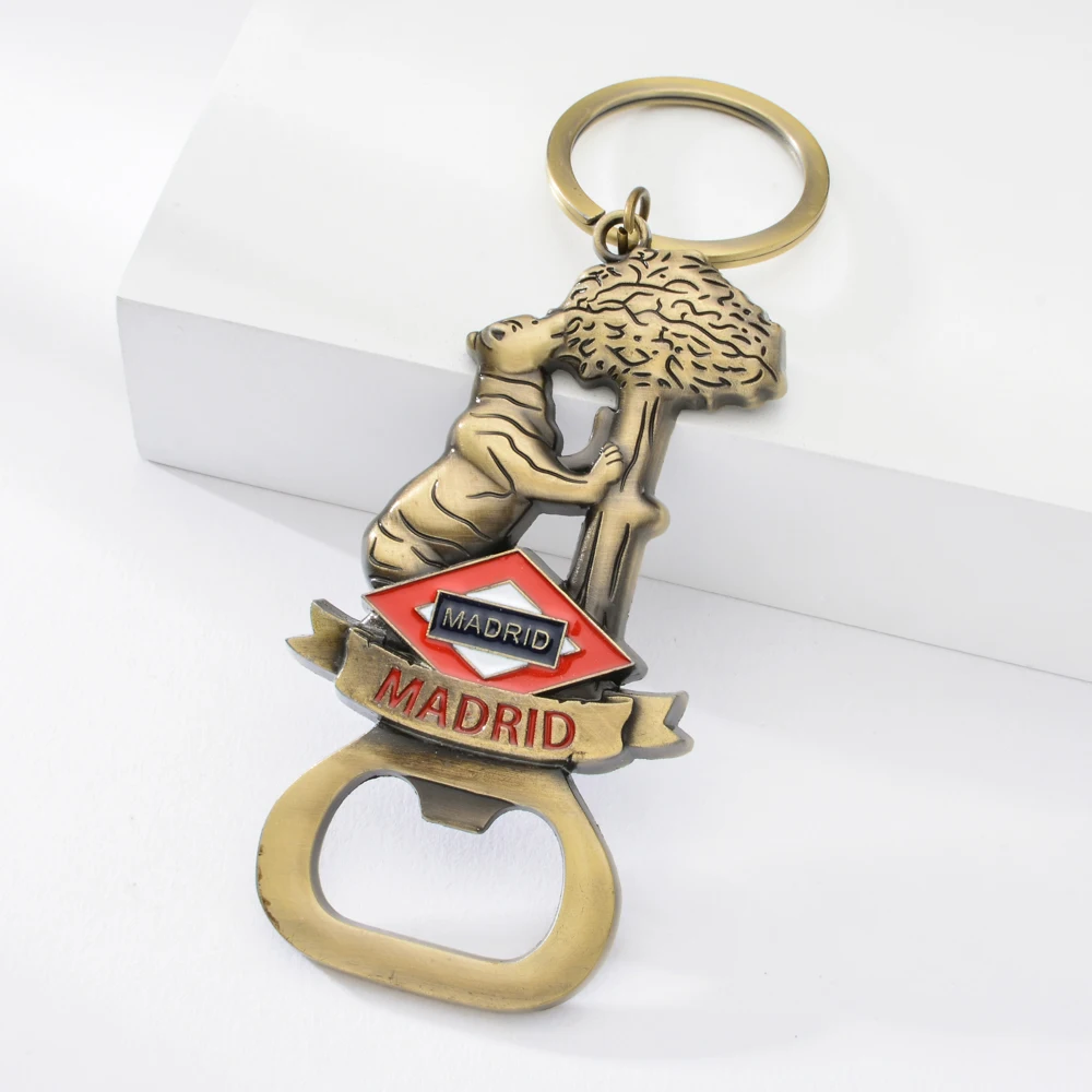 Vicney античная бронза Испания Мадрид opner брелок 3D скульптура символ медведя и