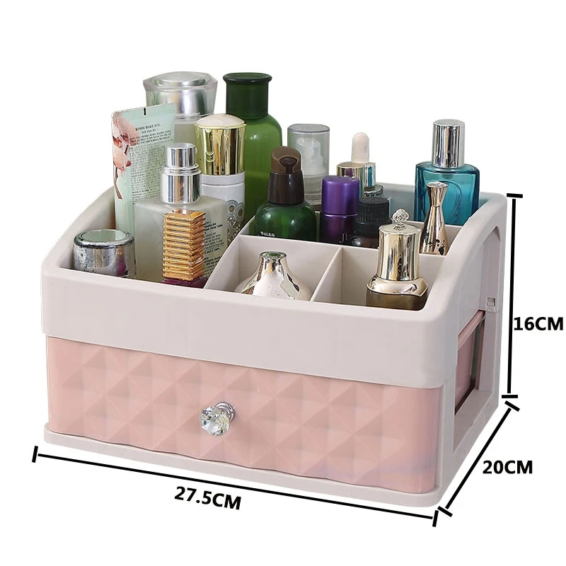 Настольный прозрачный комод для средств по уходу за кожей шкатулка первых