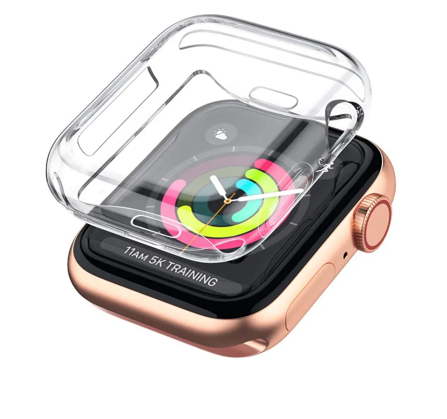 Чехол s для apple watch 4 Чехол iWatch 4 5 44 мм 40 мм 42 мм 38 мм водонепроницаемый ультратонкий защитный чехол для экрана для Ремешки для наручных часов 5 4 3 2