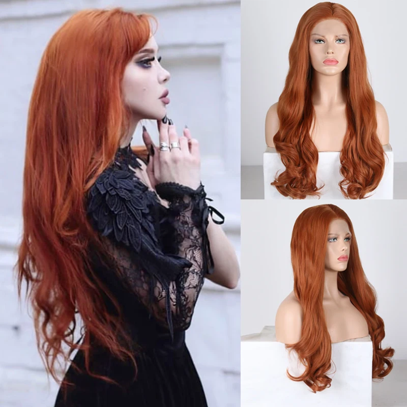 Длинные волнистые парики Charisma для женщин передняя часть из синтетического