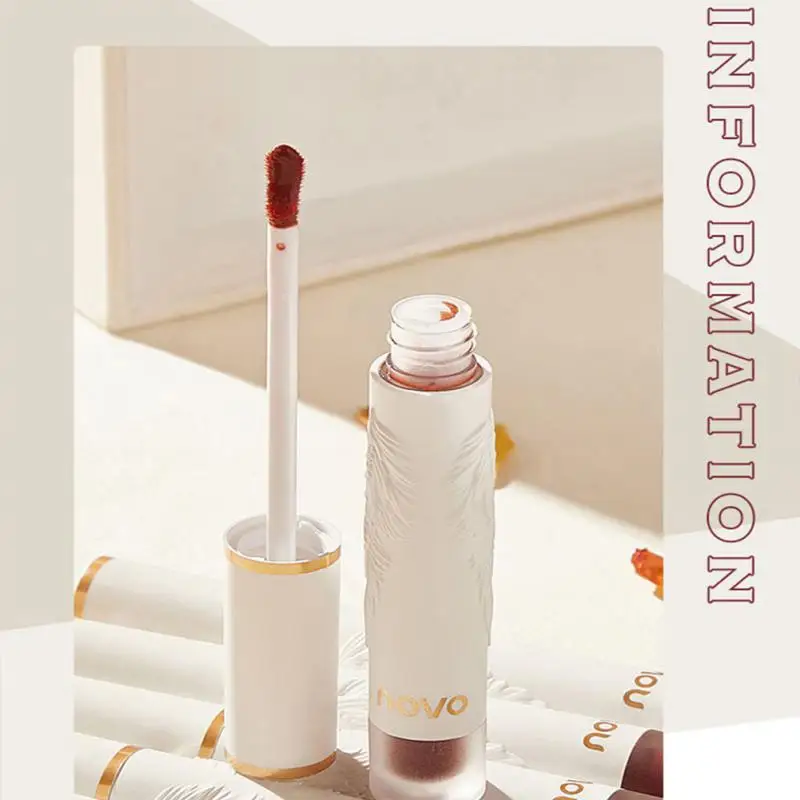 

NOVO Matte Velvet Lip Gloss Nude Liquid Lipsticks Waterproof Long Lasting Nonstick Cup Lipgloss Makeup Sexy Lip Tint Glaze