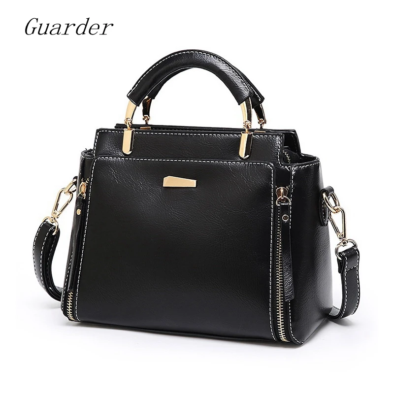 Guarder двойная молния дизайнерская сумка женская одноцветная на плечо с откидной