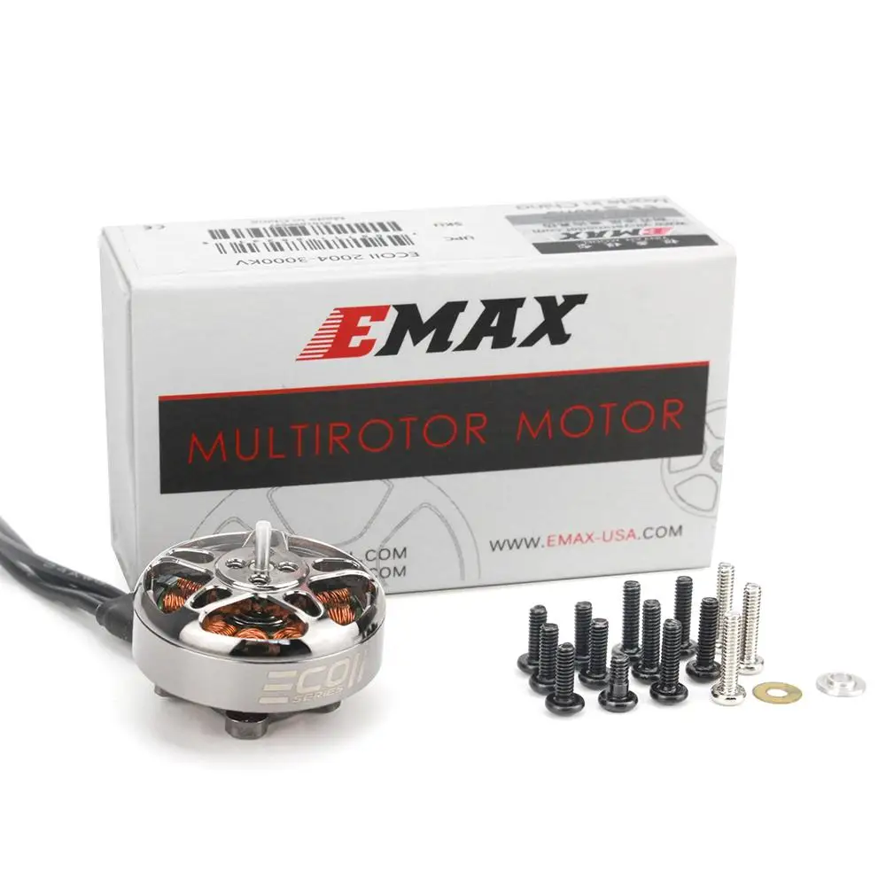 EMAX-Motor sin escobillas para Drones, Motor sin escobillas para RC FPV Freestyle de 3-5 pulgadas, ligero, largo alcance, ECO II 2004, 3000KV, 2400KV, 2000KV, 1600KV-5