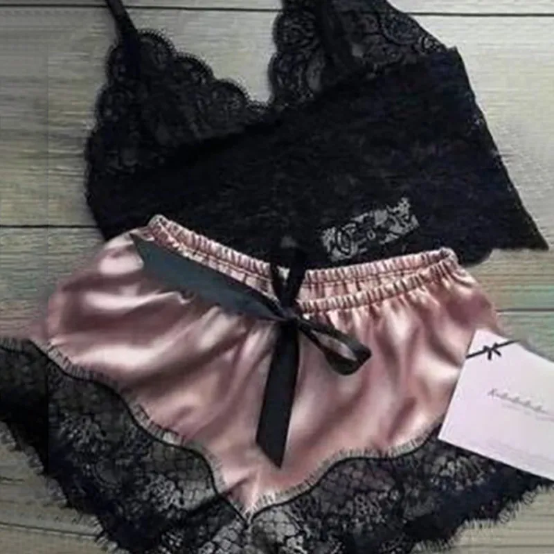 

Womens Lace Sleepwear Pajamas Suit Sexy Lingerie Babydoll Nightgown Nightwear