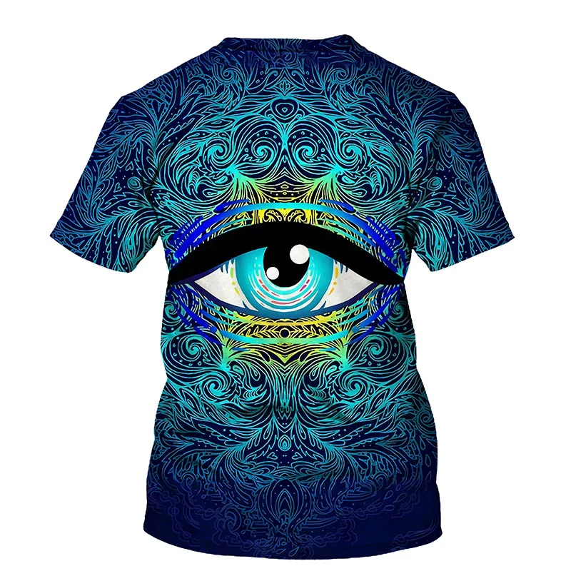 

3D Human Eye Print T-shirt For Boys And Girls Summer New Style O-neck Short-sleeved Top 2021 Fashion Style Casual Funny Top