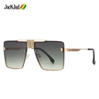 Мужские солнцезащитные очки с градиентом JackJad, винтажные классические брендовые дизайнерские солнцезащитные очки в металлической квадратной оправе, модель 2021, 0236