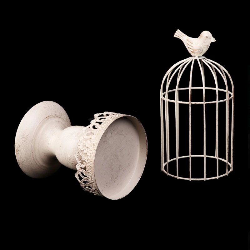 Метлаллическая птица клетка, Свечи Держатель Подсвечники Tealight висящий декоративный фонарь подарок Q1FD
