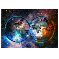 5d diamond painting world map cross stitch full square round diy mosaic rhinestones pictures embroidery starry sky wg3316