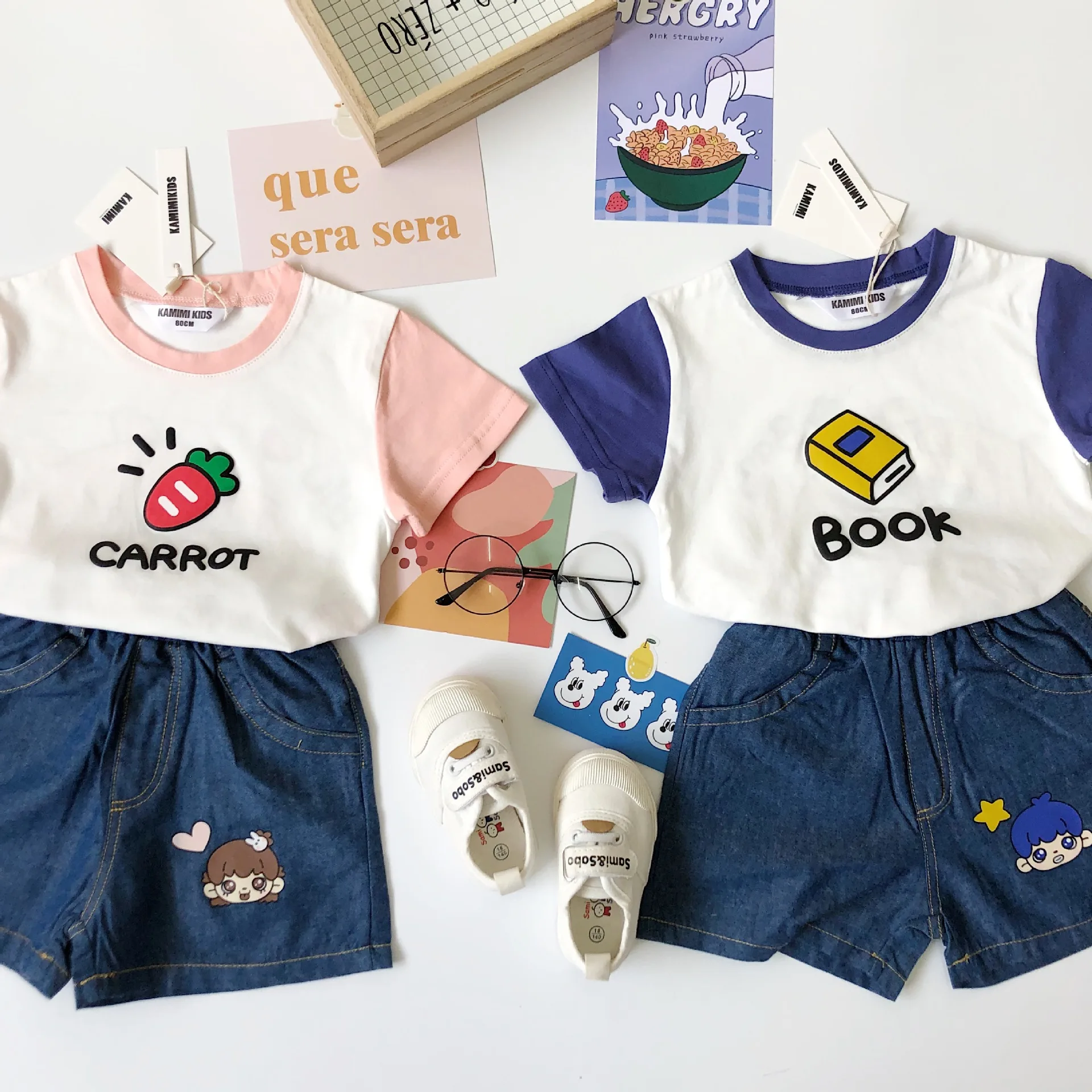 

Tonytaobaby, летний оригинальный мультяшный дизайн, вязаный повседневный костюм, детская одежда