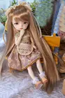 Шарнирный парик BJD SD 13 14 16 18 112 для мужчин и кукла женщина, высокотемпературное волокно, длинные прямые волосы, 25 цветов